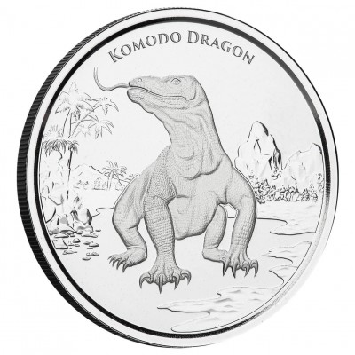 TOKELAU 2 Dollars Argent 1 Once Dragon de Komodo 2022