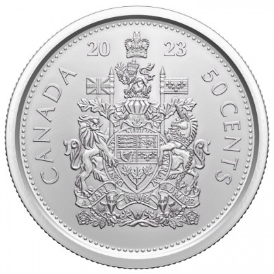 CANADA 50 Cents Edition Collector Reine Elizabeth II 2023