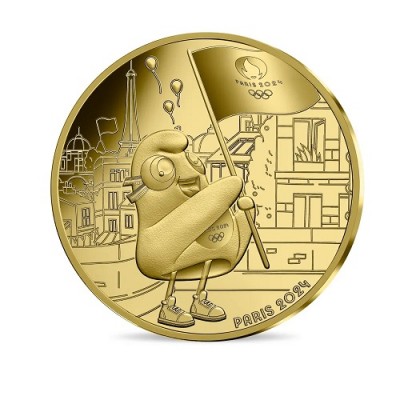FRANCE Collection JO 2024 250 Euros Or 2023 Drapeau des Jeux Olympiques ⏰