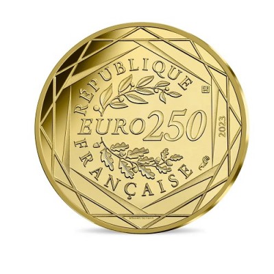 FRANCE Collection JO 2024 250 Euros Or 2023 Drapeau des Jeux Olympiques