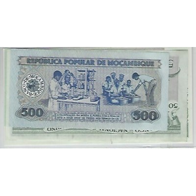 Lot de 5 billets de Banque neufs du Mozambique tous différents