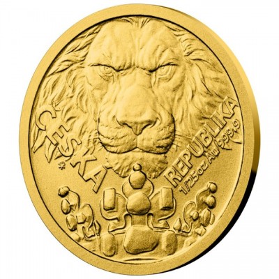 NIUE 5 Dollars Or 1/25 Once Lion Tchèque 2023