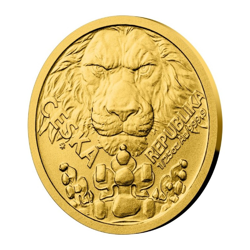 NIUE 5 Dollars Or 1/25 Once Lion Tchèque 2023