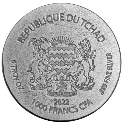 TCHAD 1 000 Francs Argent 5 Onces Antique Dieux Egyptiens KEK 2022 ⏰