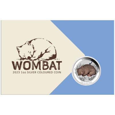AUSTRALIE 1 Dollar Argent 1 Once Wombat Couleur 2023