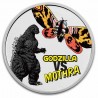 NIUE 5 Dollars Argent 2 Onces Godzilla VS Mothra Couleur 2023