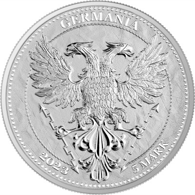 Médaille 5 Mark Argent 999/1000 1 Once Feuille de Hêtre 2023