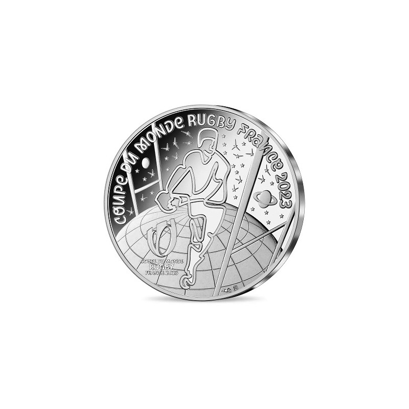 FRANCE 100 euro Argent Coupe du Monde de Rugby 2023 BU ⏰
