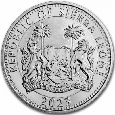 SIERRA LEONE 1 Dollar Argent 1 Once Big Five Buffle 2023