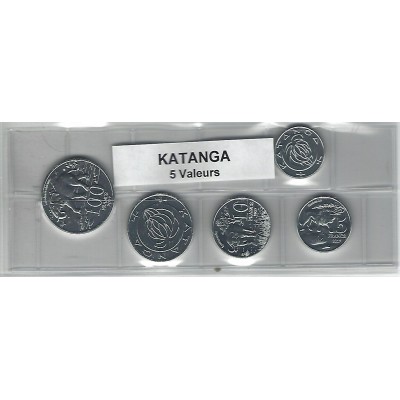 Katanga série de 5 pièces de monnaie