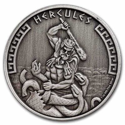 NIUE 2 Dollars Argent 1 Once Antique Mythologie Grecque Hercules 2023 ⏰