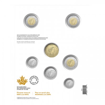 CANADA 2 Dollars 7 pièces Journée des Peuples Autochtones 2023