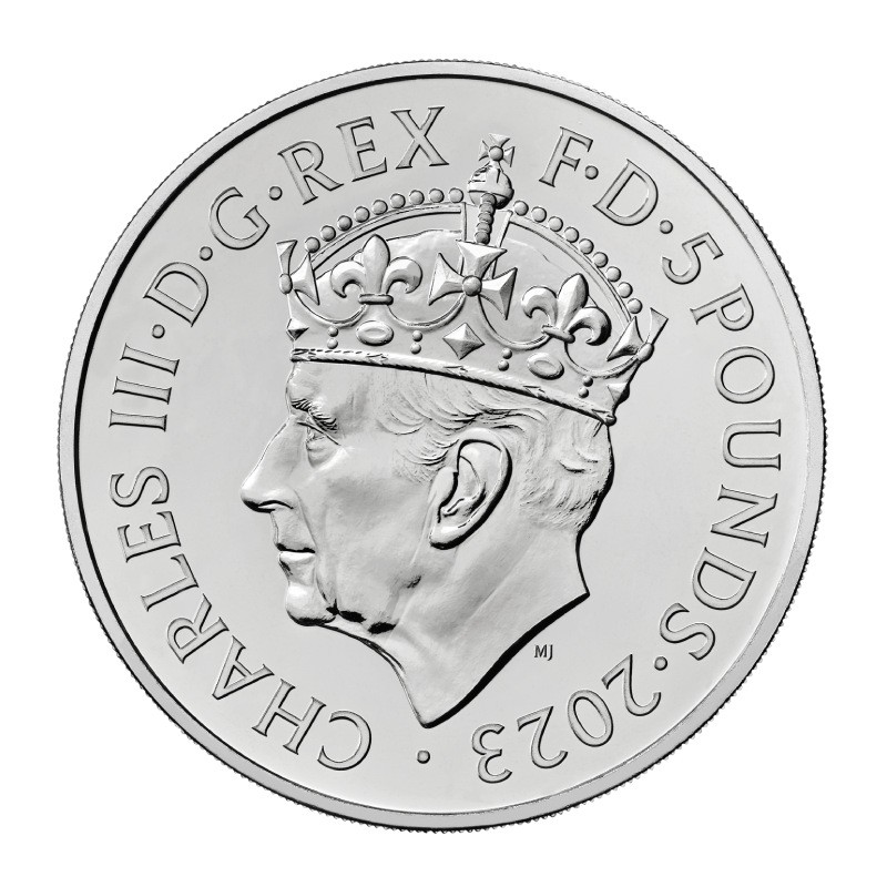 GRANDE BRETAGNE Lingot Argent 1 Once Couronnement Charles III 2023