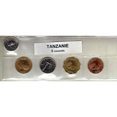 Tanzanie série de 5 pièces de monnaie