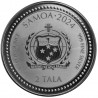 SAMOA 2 Dollars Argent 1 Once Rhodium Année du Dragon de Bois 2024