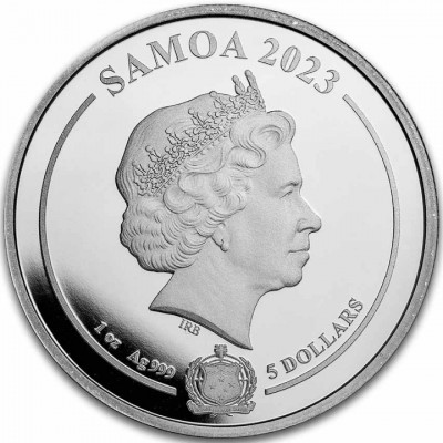 SAMOA 5 Dollars Argent 1 Once Flash 2023
