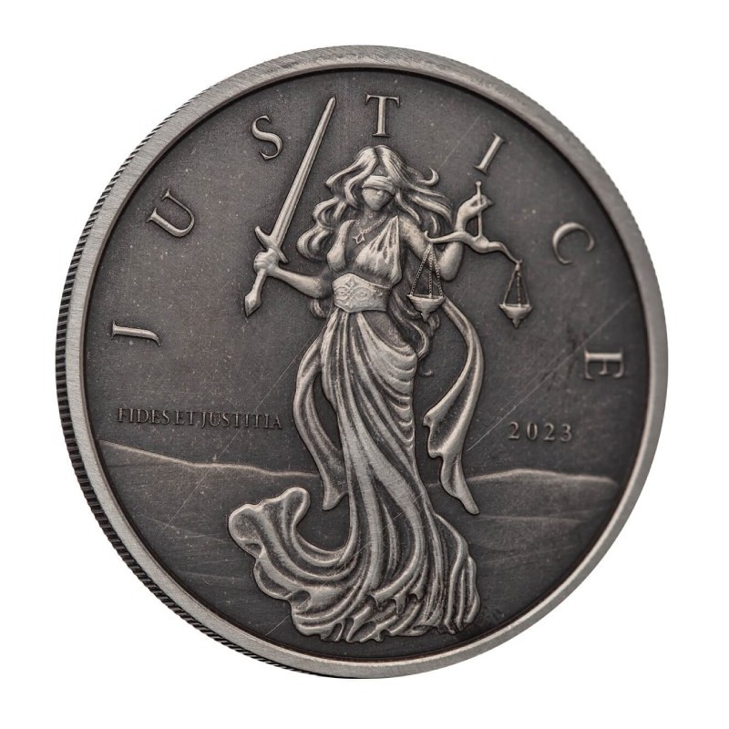 GIBRALTAR 1 Livre Argent Antique 1 Once Lady Justice 2023 ⏰