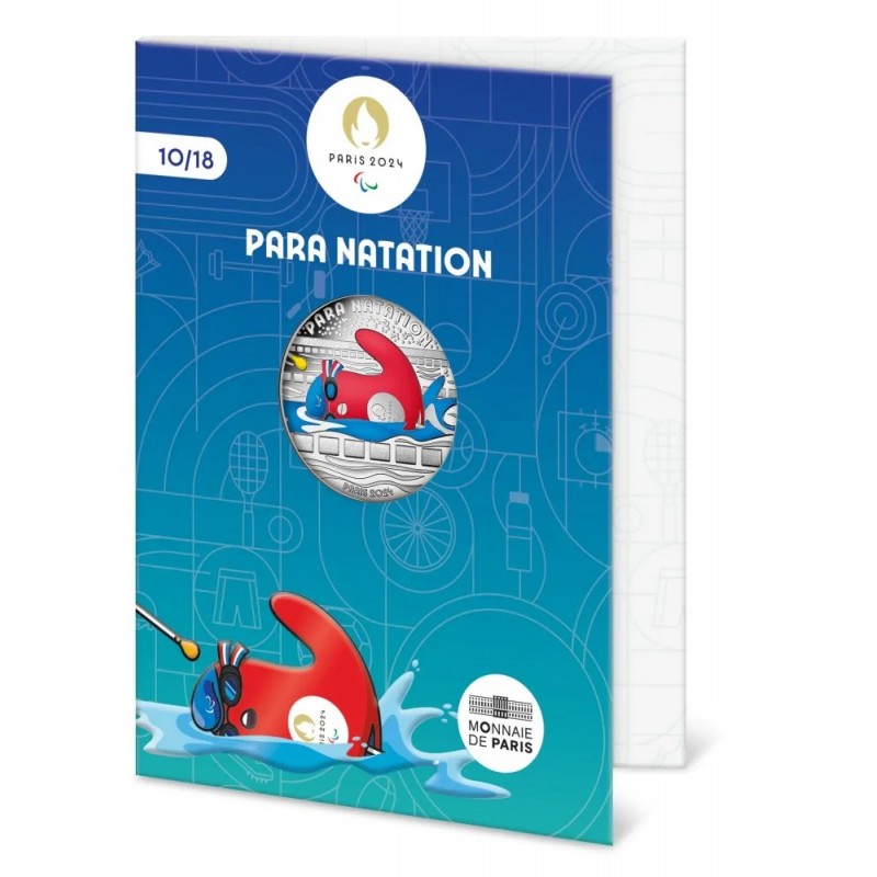 FRANCE Collection JO 2024 10 Euros Argent 2023 Para Natation 10/18 ⏰
