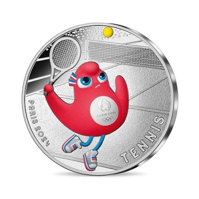 FRANCE Collection JO 2024 10 Euros Argent 2023 Tennis 11/18 ⏰