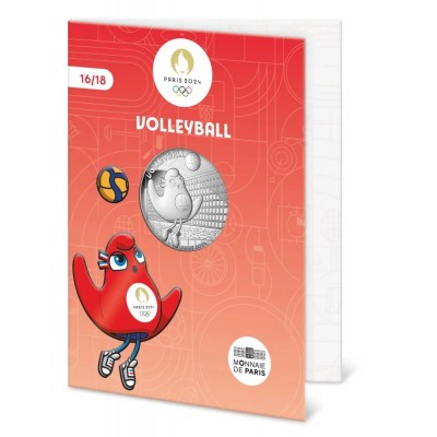 FRANCE Collection JO 2024 10 Euros Argent 2023 Volleyball 16/18