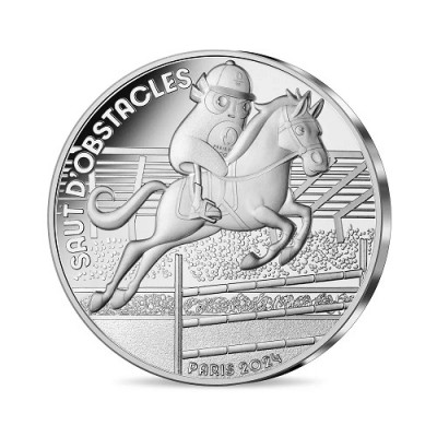 FRANCE Collection JO 2024 10 Euros Argent 2023 Saut d'Obstacles 18/18 ⏰