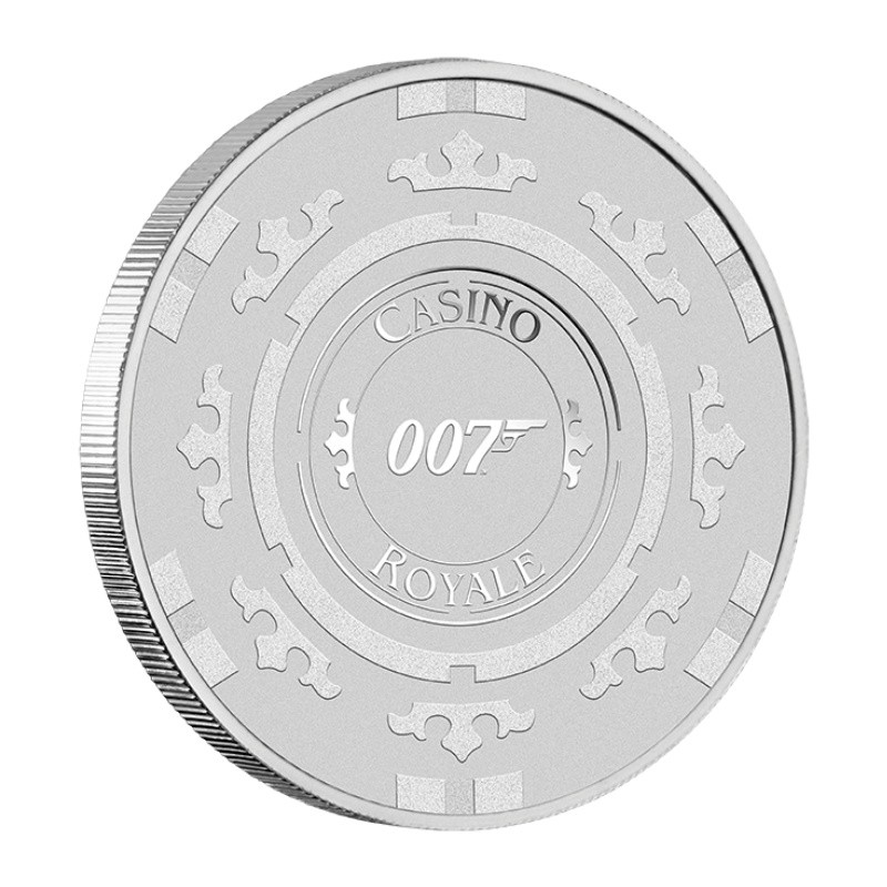 TUVALU 1 Dollar Argent 1 Once James Bond Casino Royal 2023