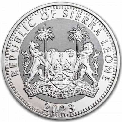 SIERRA LEONE 1 Dollar Argent 1 Once Dieux Égyptiens Anubis 2023
