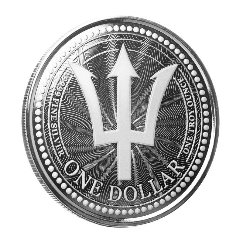 BARBADE 1 Dollar Argent 1 Once Trident 2023