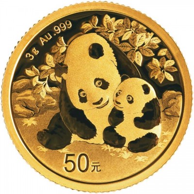 CHINE 50 Yuan Or 3 grammes...