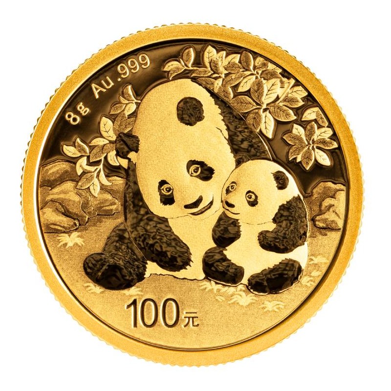 CHINE 100 Yuan Or 8 grammes Panda 2024