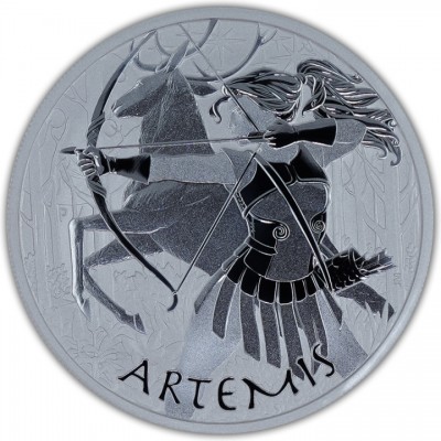 TUVALU 1 Dollar Argent 1 Once Dieux de l'Olympe Artemis 2023