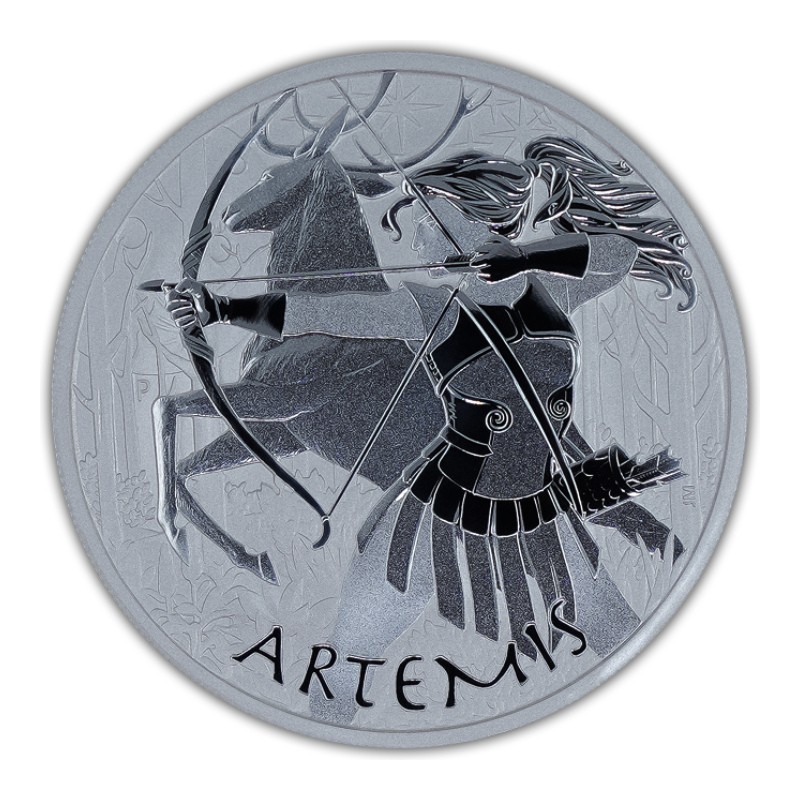 TUVALU 1 Dollar Argent 1 Once Dieux de l'Olympe Artemis 2023