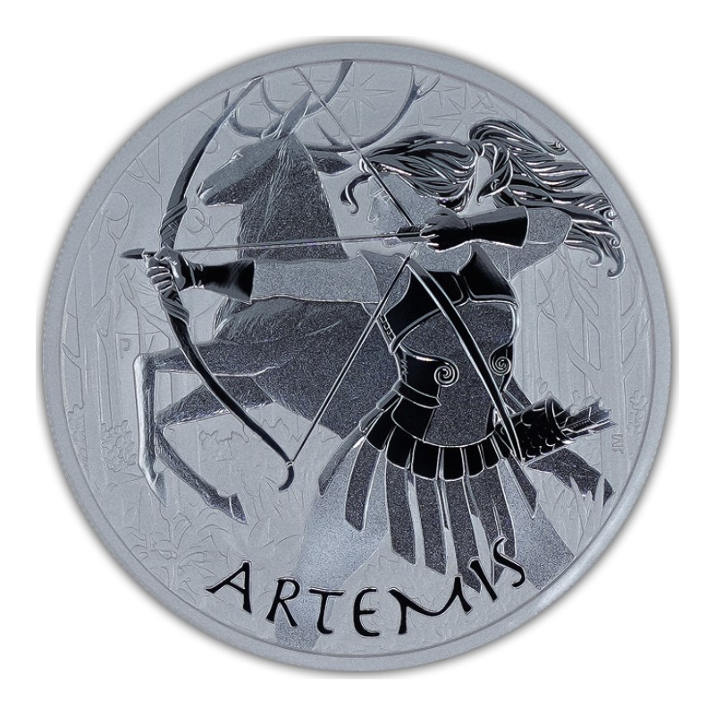TUVALU 5 Dollars Argent 5 Onces Dieux de l'Olympe Artemis 2023