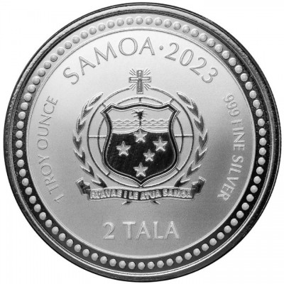 SAMOA 2 Tala Argent Couleur 1 Once Jésus le Professeur 2023 ⏰