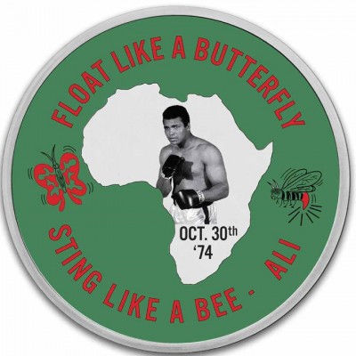 NIUE 2 Dollars Argent 1 Once Blister Couleur ALI Rumble in the Jungle 2023