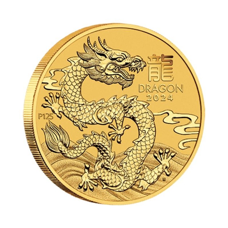 AUSTRALIE 15 Dollars Argent 1/10 Once Année du Dragon 2024 ⏰