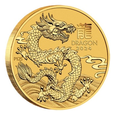 AUSTRALIE 25 Dollars Argent 1/4 Once Année du Dragon 2024 ⏰