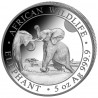 SOMALIE 500 Shillings Argent 5 Onces Eléphant 2024 ⏰