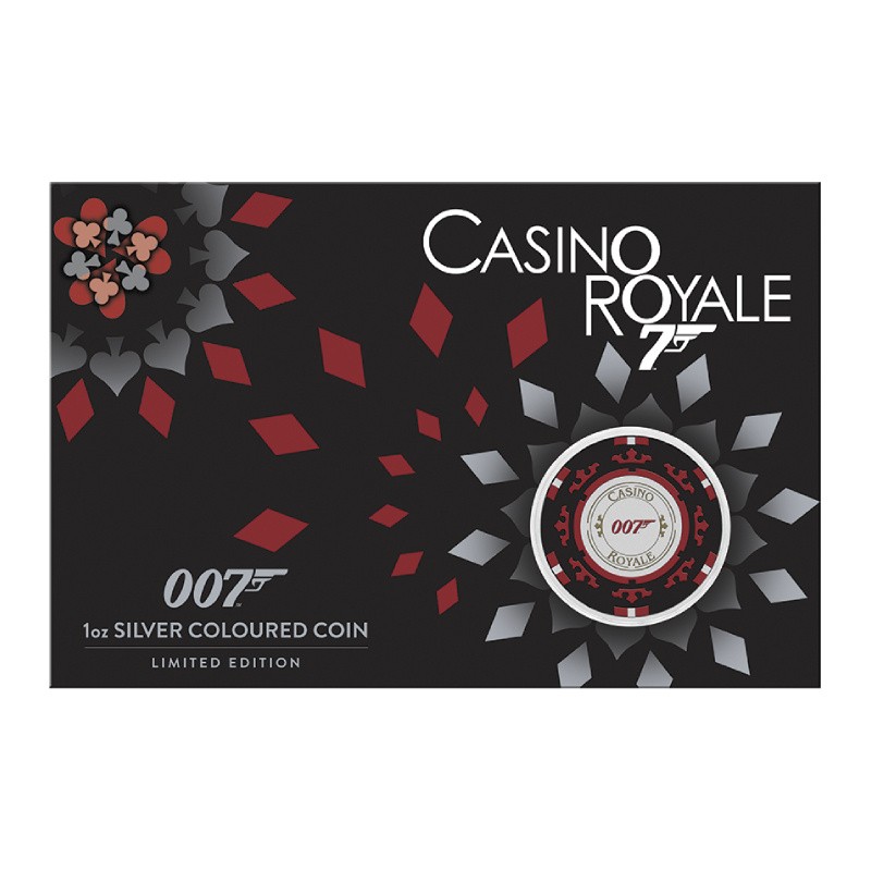 TUVALU 1 Dollar Argent 1 Once Couleur Blister James Bond Casino Royal 2023