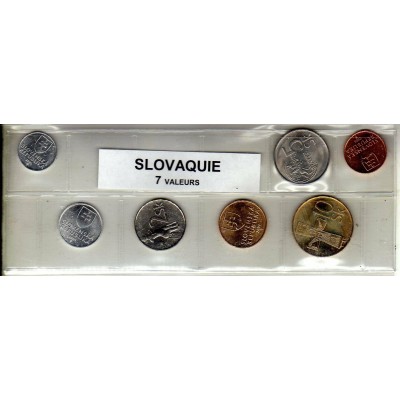 Slovaquie série de 7 pièces de monnaie