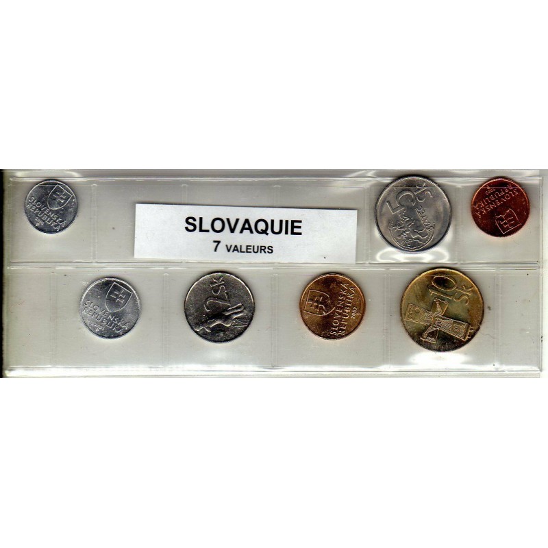 Slovaquie série de 7 pièces de monnaie