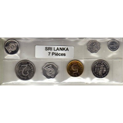 Sri Lanka série de 7 pièces de monnaie