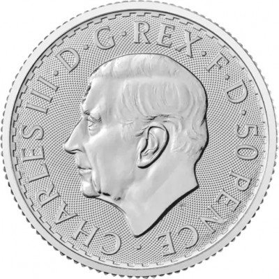 GRANDE BRETAGNE 50 Pence Argent 1/4 Once Britannia 2024