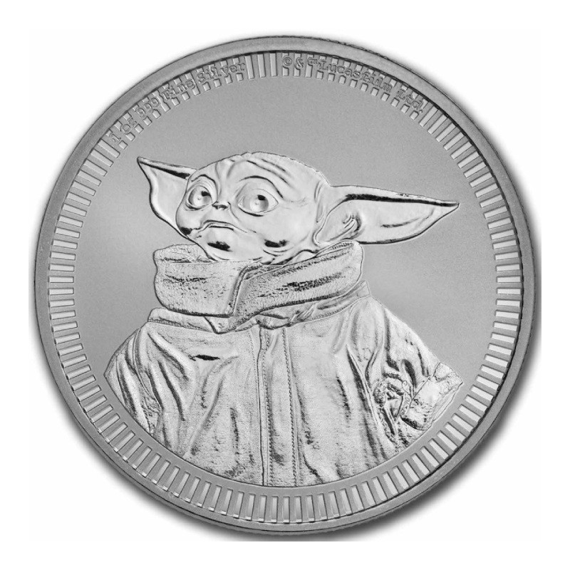 NIUE 2 Dollars Argent 1 Once Grogu Baby Yoda 2023