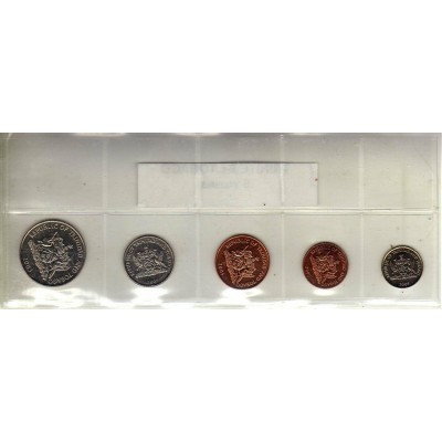Trinité et Tobago série de 5 pièces de monnaie