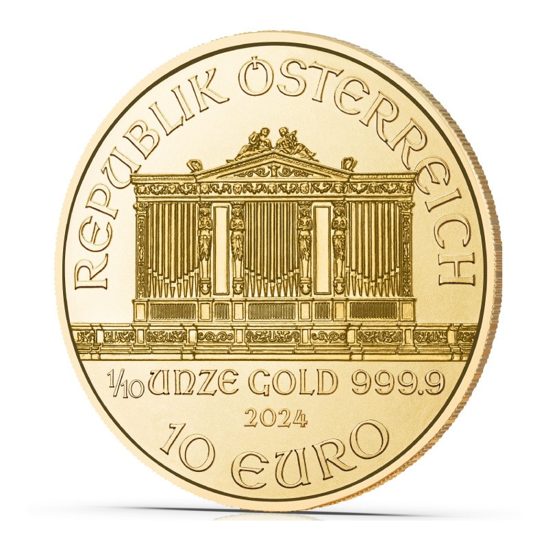AUTRICHE 10 Euro Or 1/10 Once Philarmonique 2024