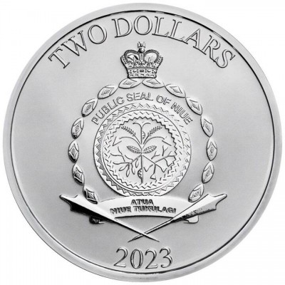 NIUE 2 Dollars Argent 1 Once Spiderman 2023