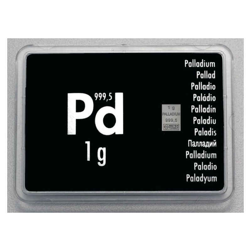 Lingot Palladium 999/1000 1 Gramme ⏰