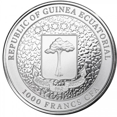 GUINEE EQUATORIALE 1 000 Frs CFA Argent Girafe 2023