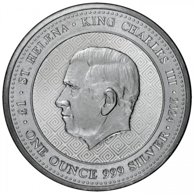 SAINTE HELENE 1 Pound Argent 1 Once Chouette Athénienne 2024